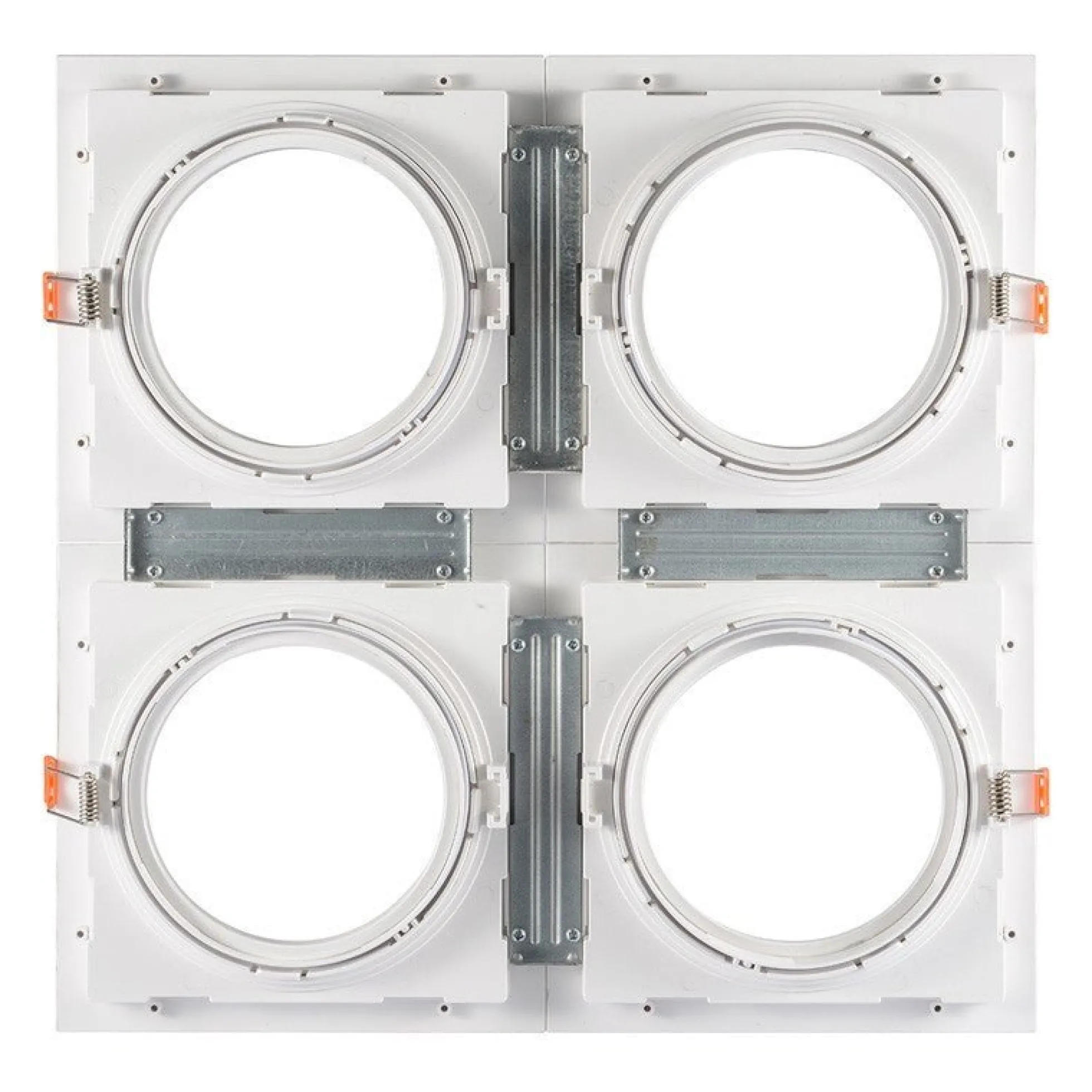 Pack x 4 - Aro downlight cuadrado tipo cardan para bombilla QR111 o AR111 - Corte 155 x 155 mm