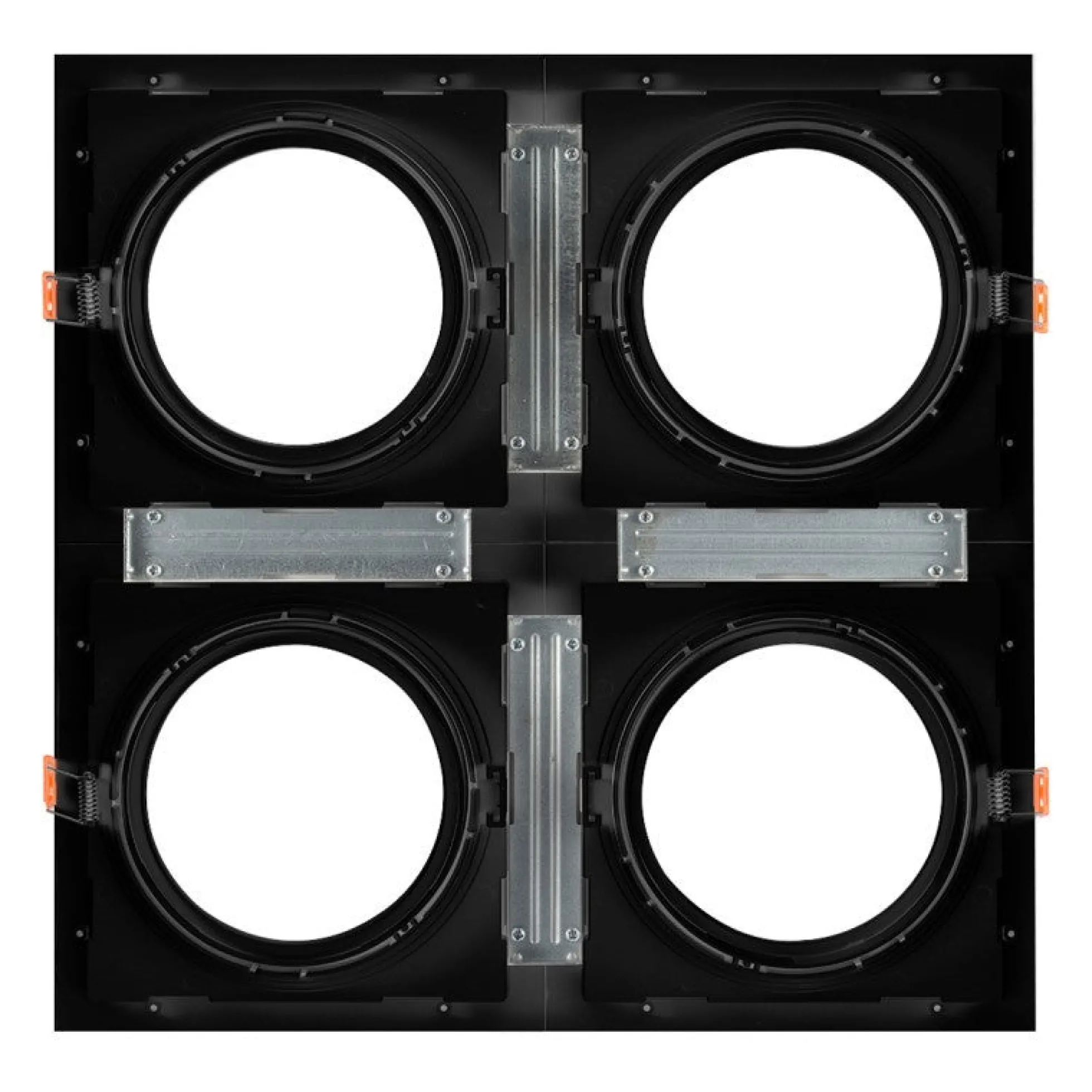 Pack x 4 - Aro downlight cuadrado tipo cardan para bombilla QR111 o AR111 - Corte 155 x 155 mm