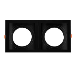 Pack x 2 - Aro downlight cuadrado tipo cardan para bombilla QR111 o AR111 - Corte 155 x 155 mm