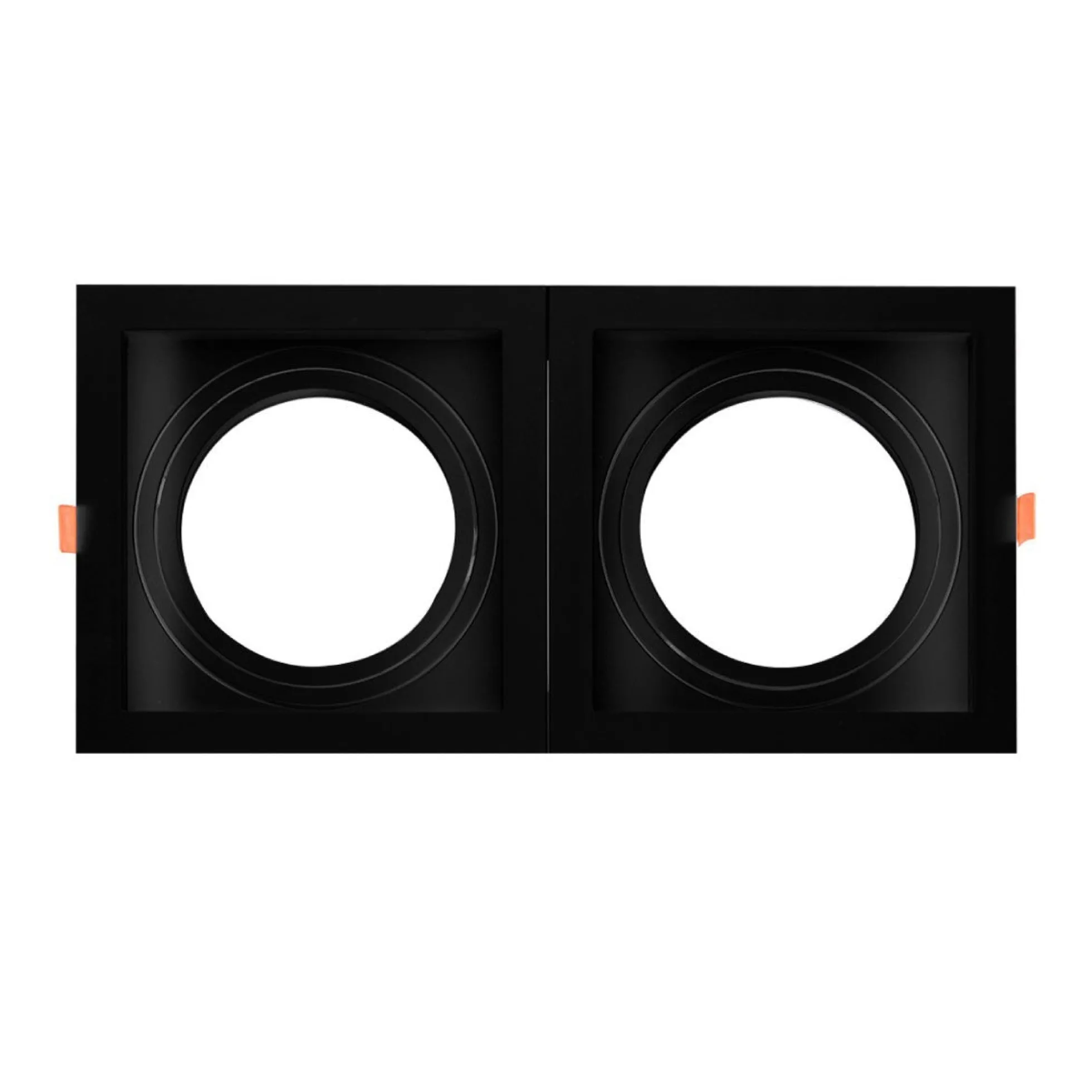 Pack x 2 - Aro downlight cuadrado tipo cardan para bombilla QR111 o AR111 - Corte 155 x 155 mm