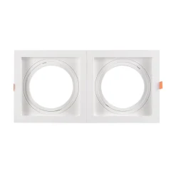 Pack x 2 - Aro downlight cuadrado tipo cardan para bombilla QR111 o AR111 - Corte 155 x 155 mm