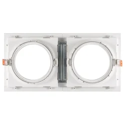 Pack x 2 - Aro downlight cuadrado tipo cardan para bombilla QR111 o AR111 - Corte 155 x 155 mm