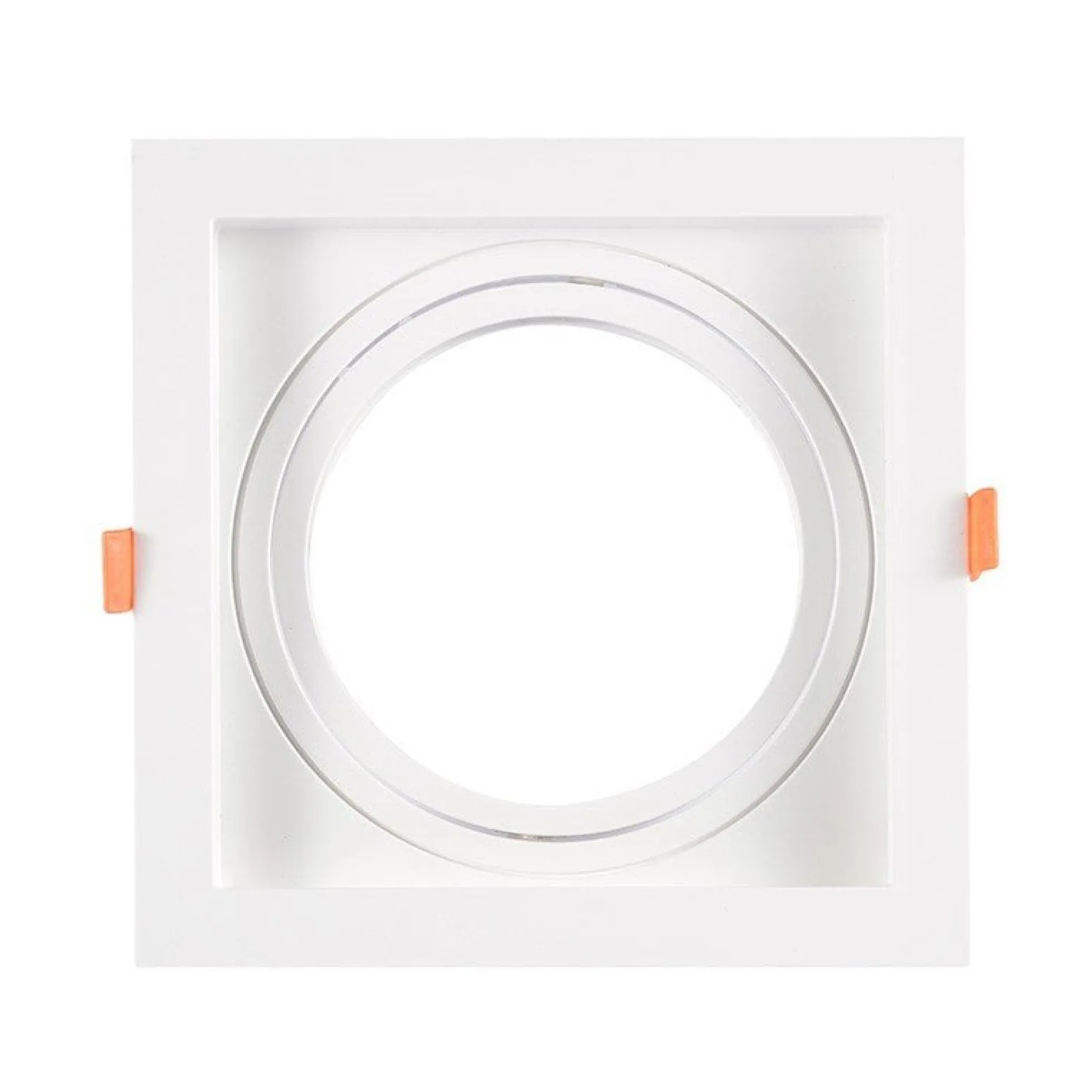 Pack x 2 - Aro downlight cuadrado tipo cardan para bombilla QR111 o AR111 - Corte 155 x 155 mm