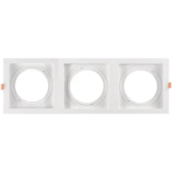 Pack x 3 - Aro downlight cuadrado tipo cardan para bombilla QR111 o AR111 - Corte 155 x 155 mm