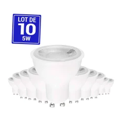 Pack x 10 - Bombilla GU10 LED 5W