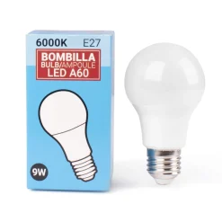 Pack x 10 - Bombilla LED E27 A60 - 9W