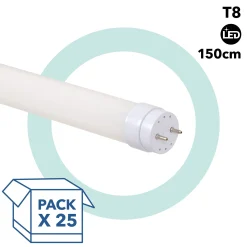 PACK x 25 - Tubo LED T8 - 22W - 150cm - 2280lm - Conexión 1 punta