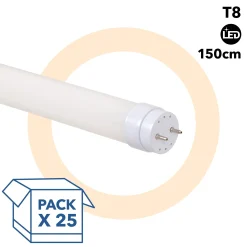 PACK x 25 - Tubo LED T8 - 22W - 150cm - 2280lm - Conexión 1 punta