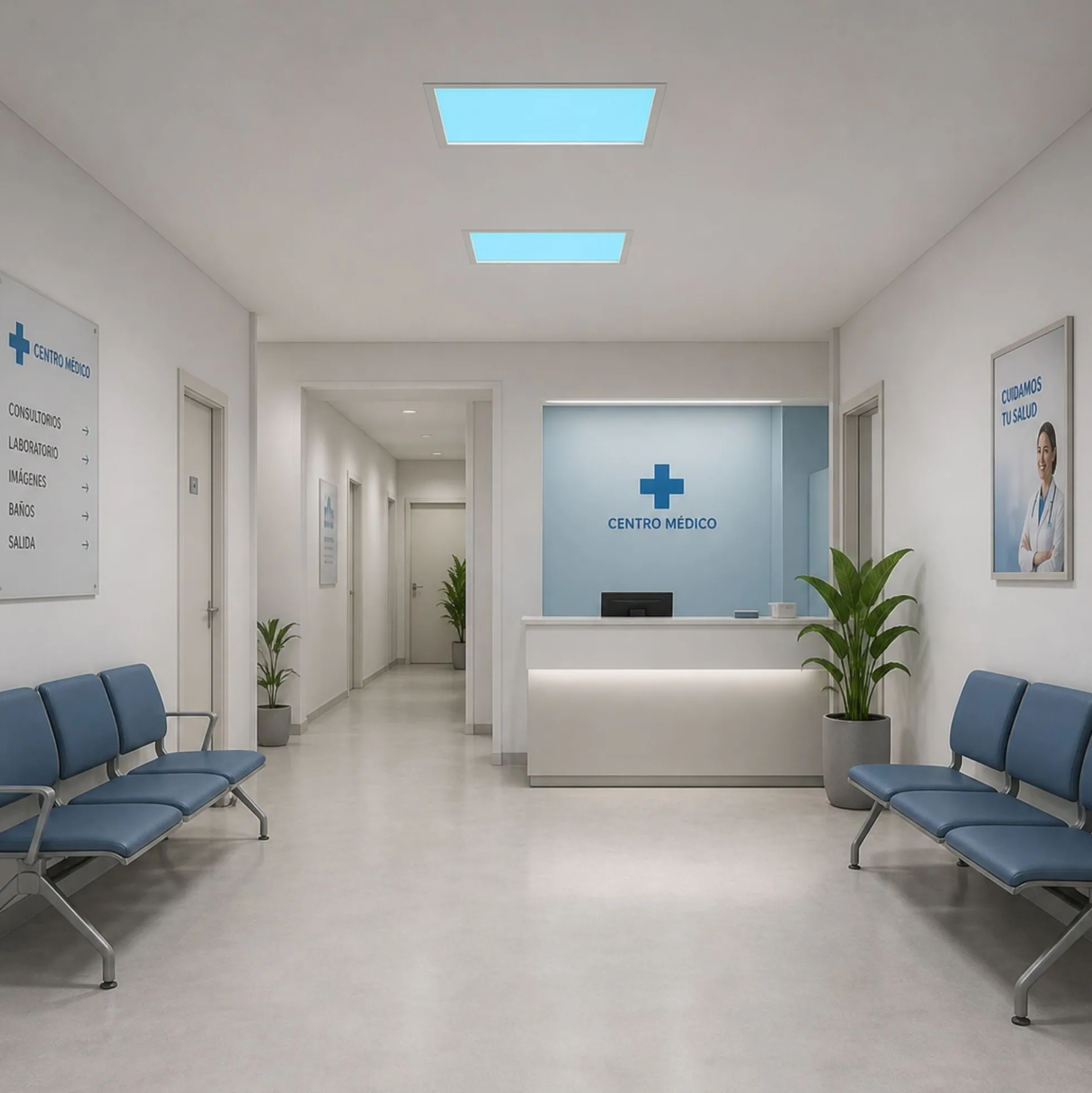 Panel Blue Skylight efecto cielo "SKYWIN SR" - Slim - Daylight - 45W - 60x30cm