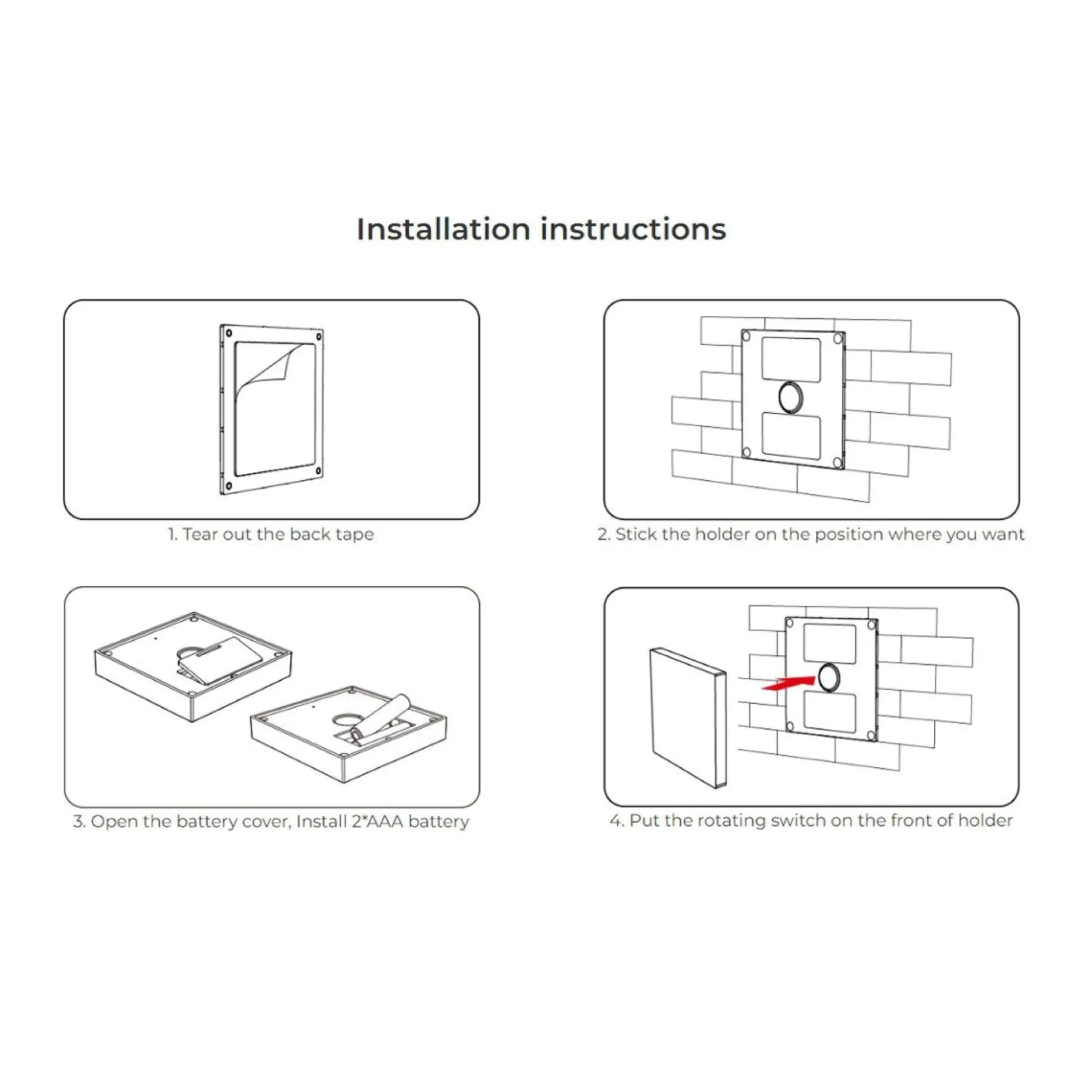 Panel de control táctil RGB + CCT - 4 zonas - Milight