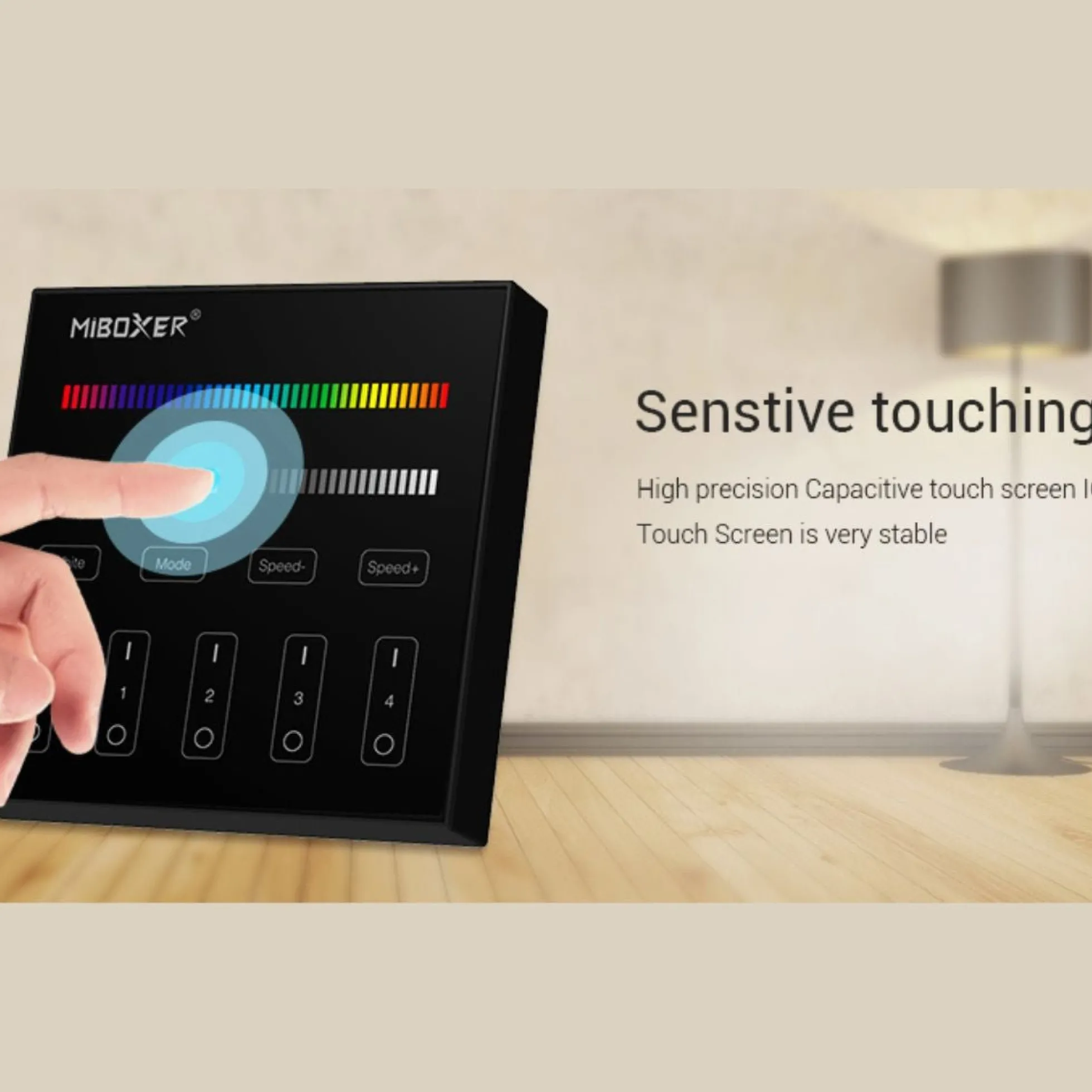 Panel de control táctil RGB + CCT - 4 zonas - Milight