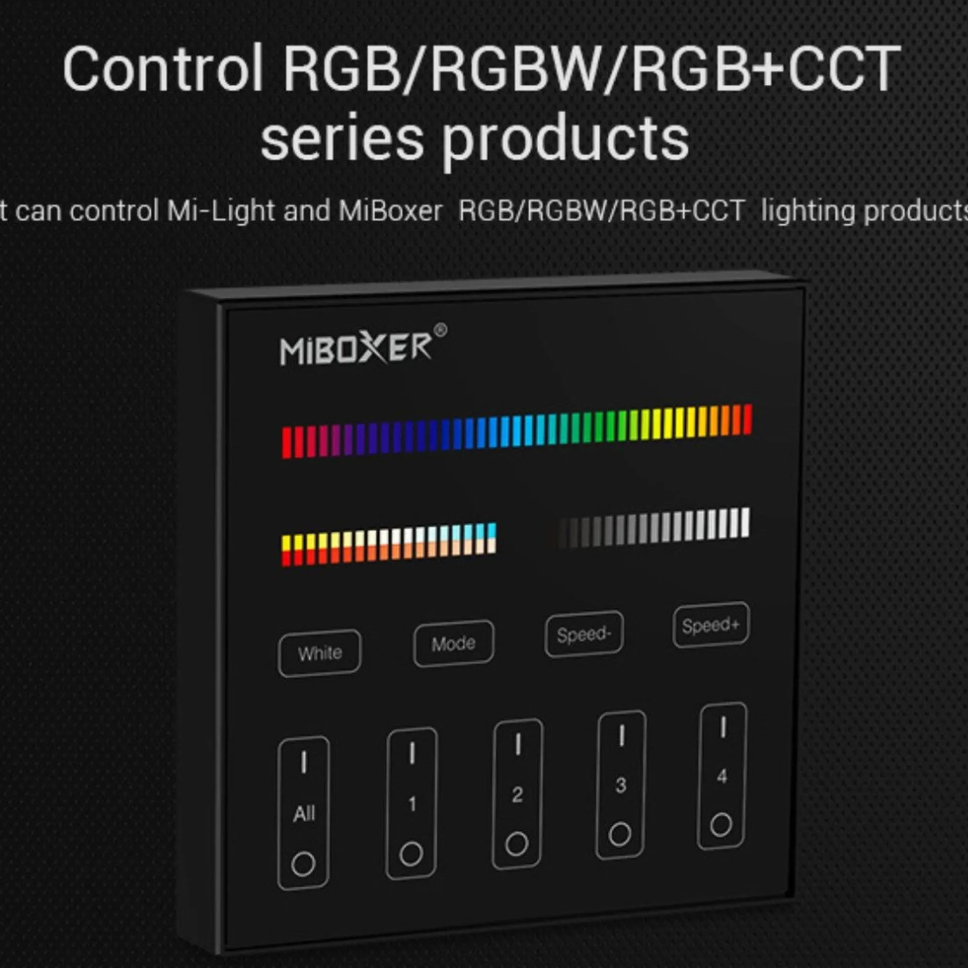 Panel de control táctil RGB + CCT - 4 zonas - Milight