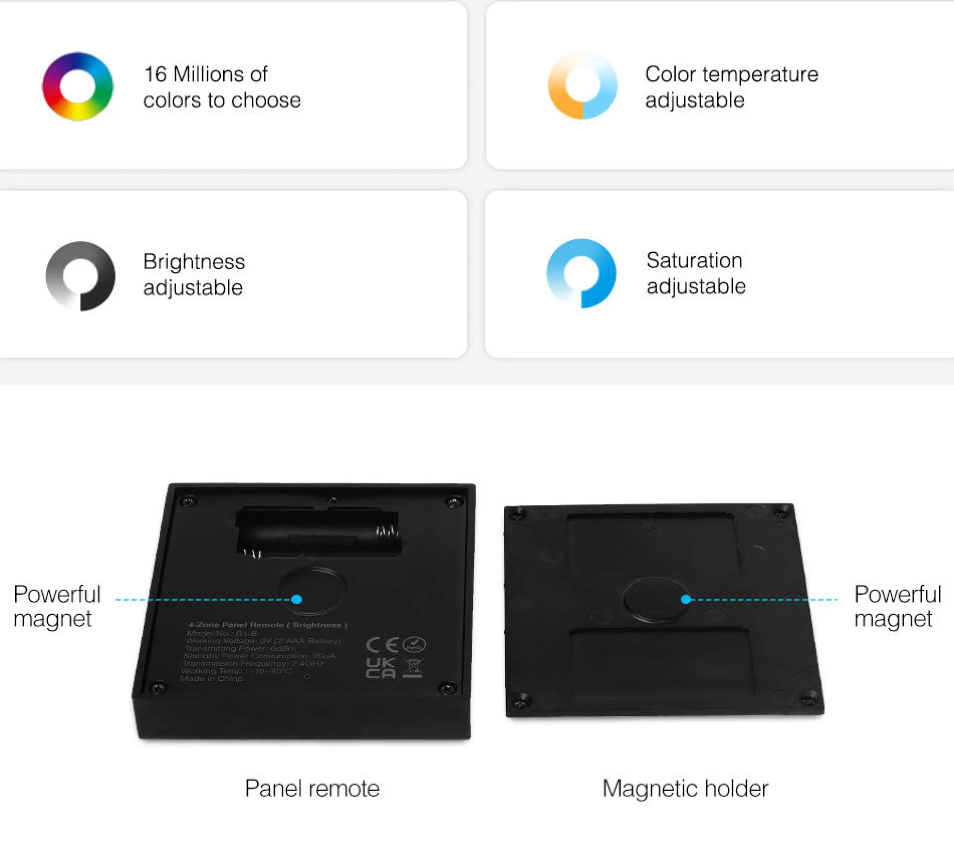 Panel de control táctil RGB+CCT - 1 zona - Milight
