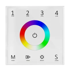 Panel de control táctil RGB - DMX y RF 2.4GHz - 4 zonas - Skydance