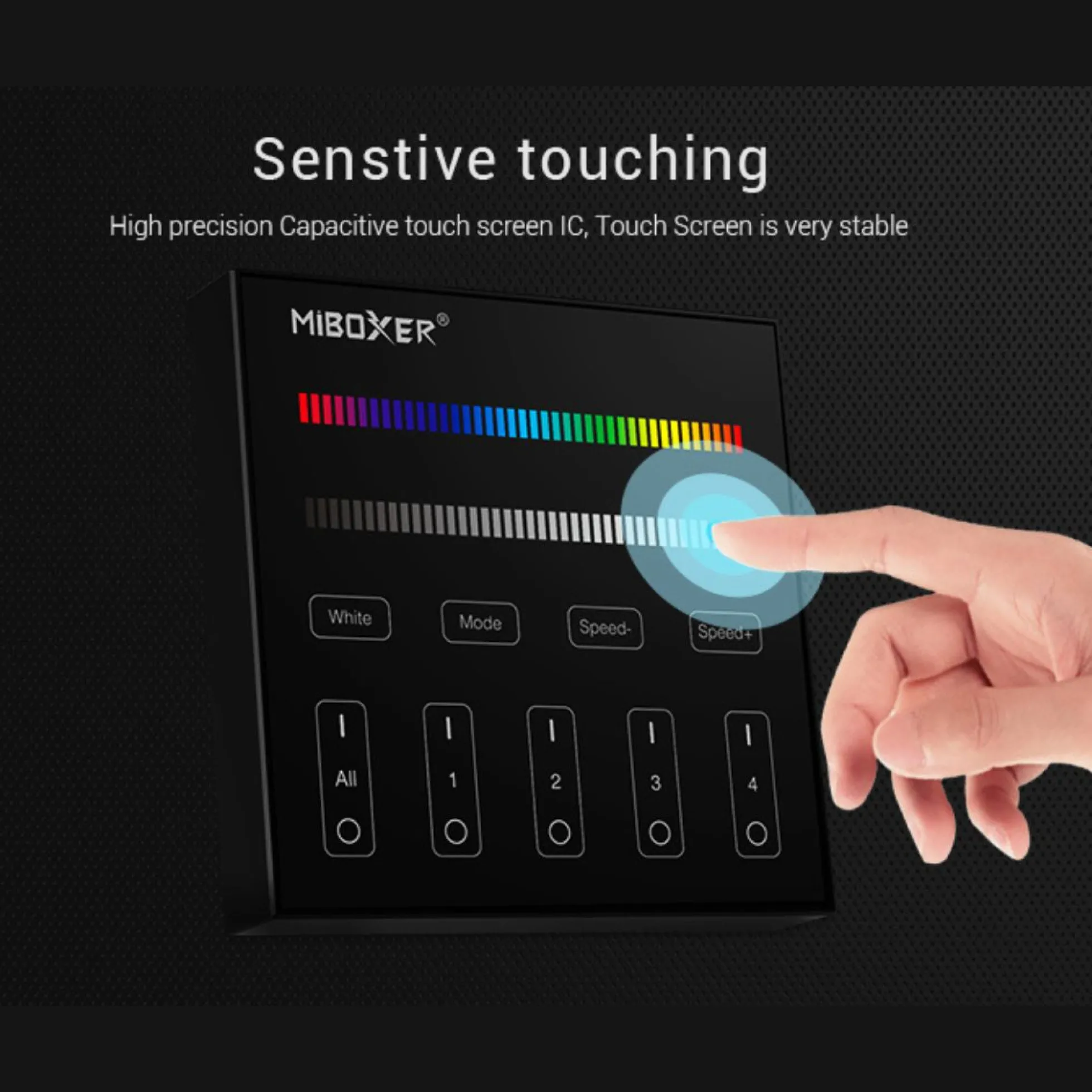 Panel de control táctil RGB y RGBW - 4 zonas - Mi-Light