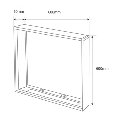 Panel LED Backlit 60x60cm - 40W - 100lm/W - Driver flicker free - UGR19 - IP40 - KIT DE MONTAJE