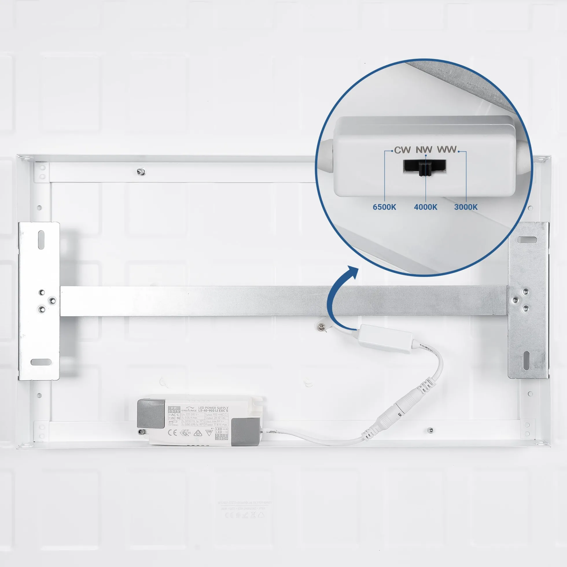 Panel LED de superficie CCT 36W - 60x60 cm - 135lm/W - IP20