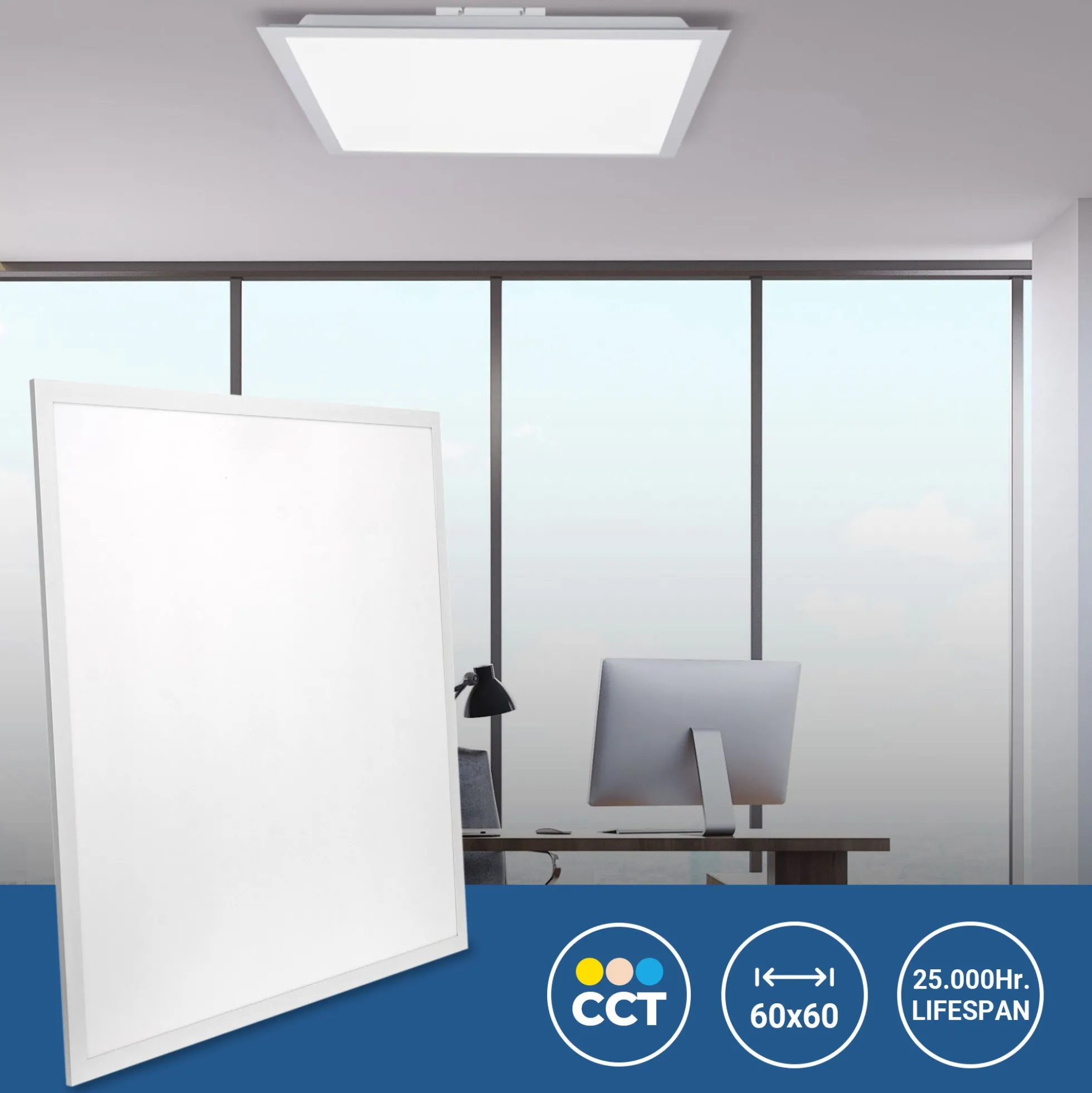 Panel LED de superficie CCT 36W - 60x60 cm - 135lm/W - IP20
