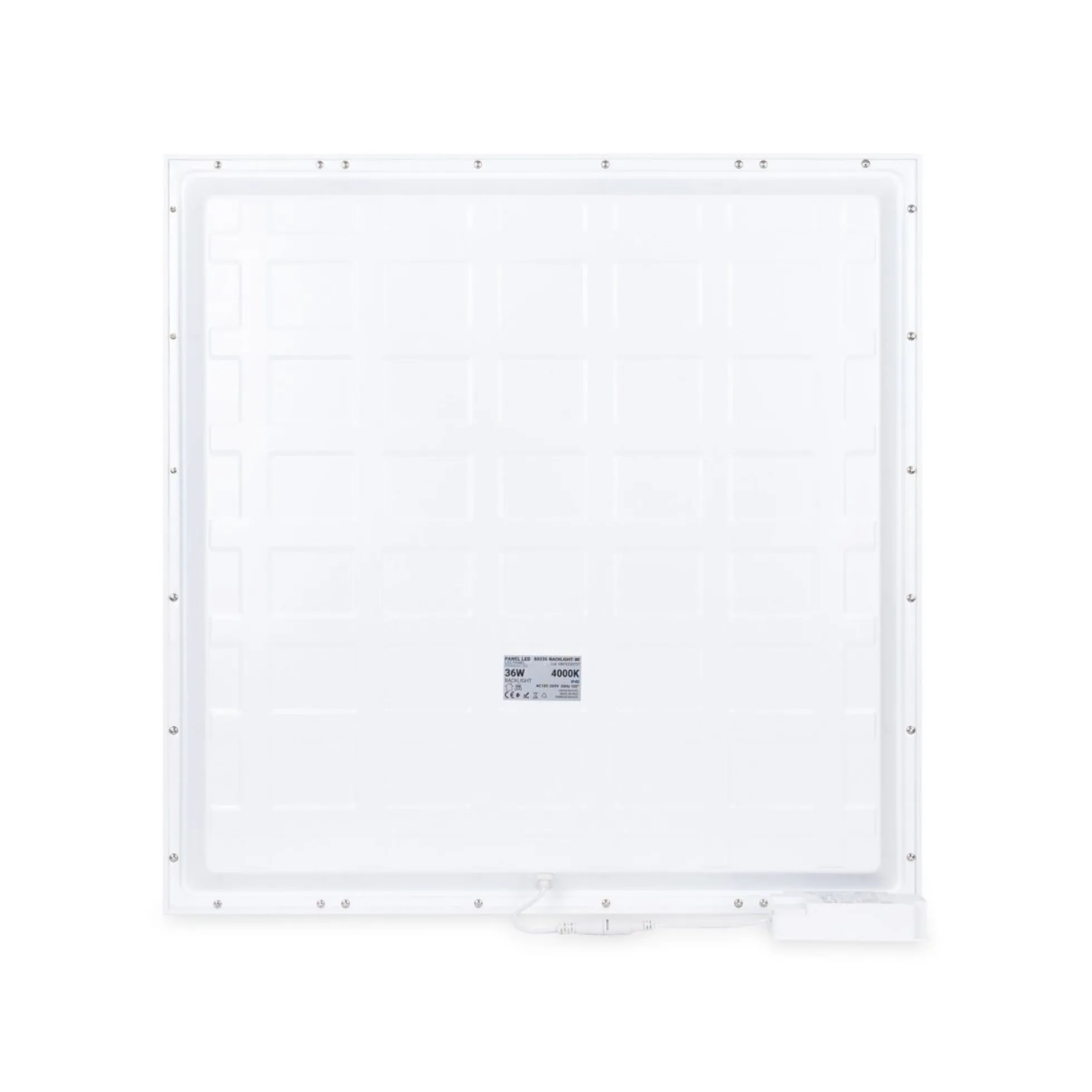 Panel LED empotrable Backlight 60x60cm - 3800lm - driver Philips - 36W - IP40