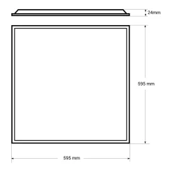 Panel LED empotrable Backlight 60x60cm - 3800lm - driver Philips - 36W - IP40