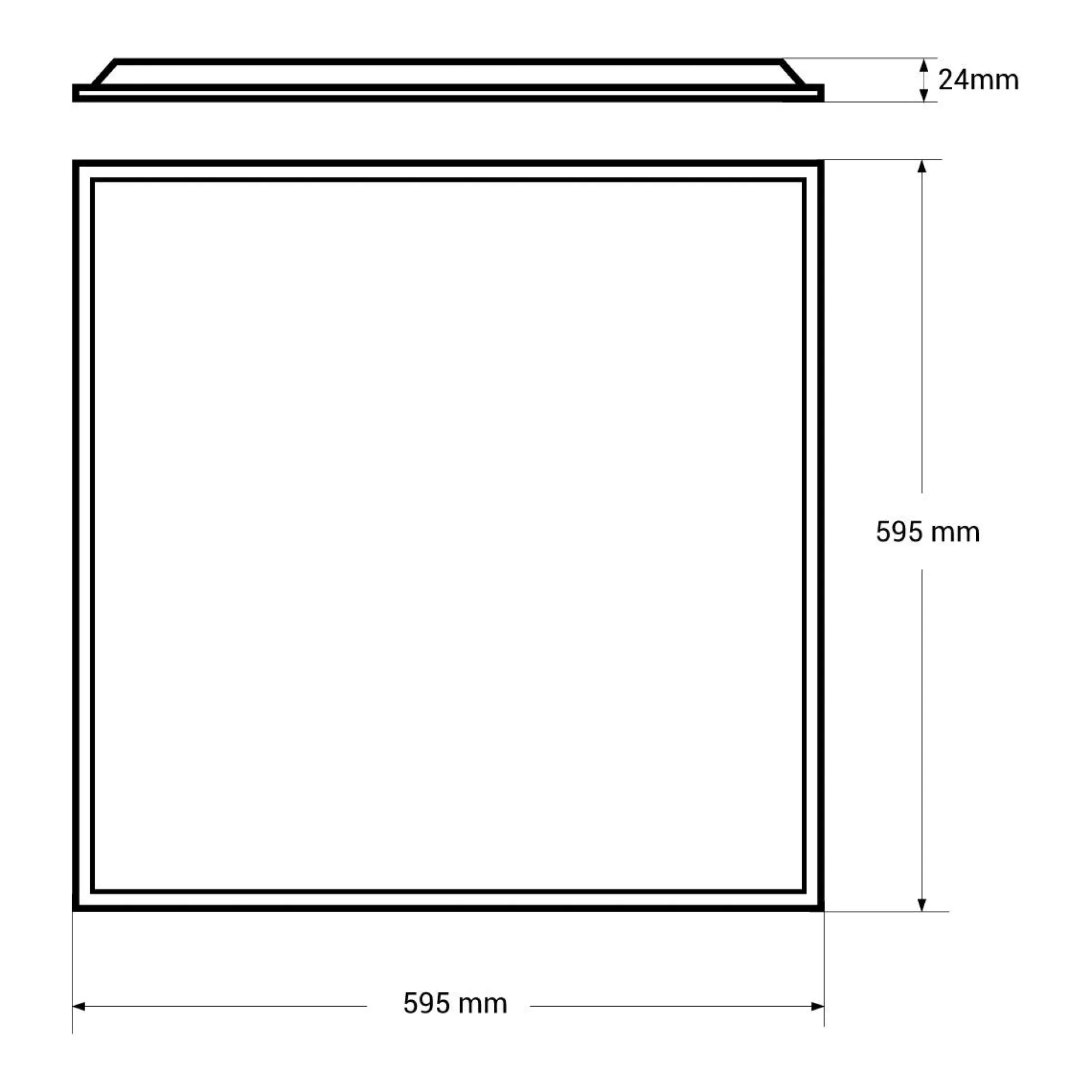Panel LED empotrable Backlight 60x60cm - 3800lm - driver Philips - 36W - IP40