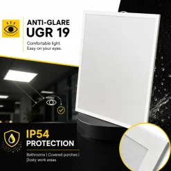 Panel LED empotrable Backlight 60x60cm - 36W - 5040lm - Driver Philips - UGR19 - IP54
