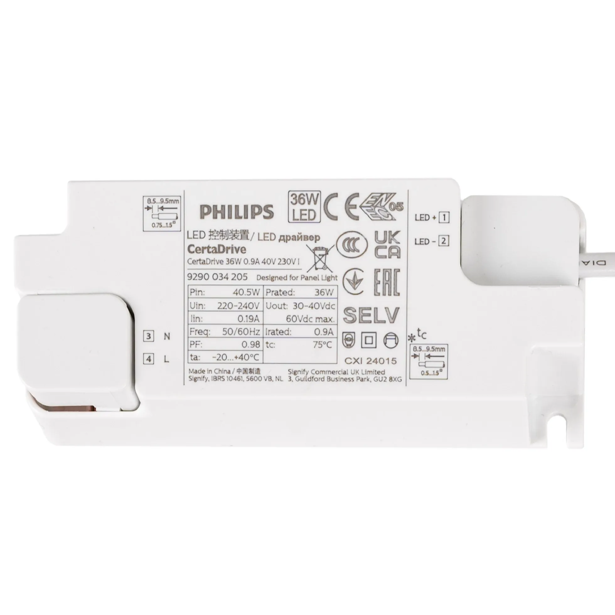 Panel LED empotrable Backlight 60x60cm - 36W - IP54 - Driver Philips - UGR22