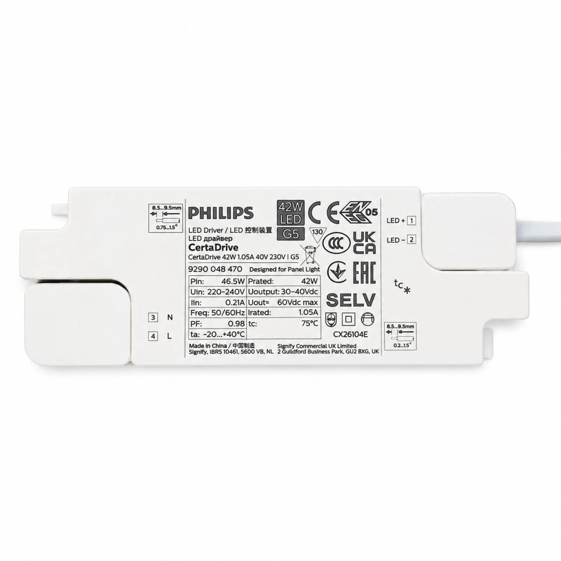 Panel LED empotrable Backlight 60x60cm - 42W - 5040lm - Driver Philips - UGR19 - IP40