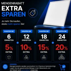 Panel LED empotrable Backlight 62x62cm - 4800lm - Driver Osram- 40W - UGR18 - IP20