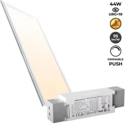 Panel LED empotrable 120X30cm - PUSH regulable - 44W - 3980lm - UGR19 - IP40