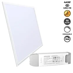 Panel LED empotrable 60X60cm - TRIAC regulable - 44W - UGR19 - IP40