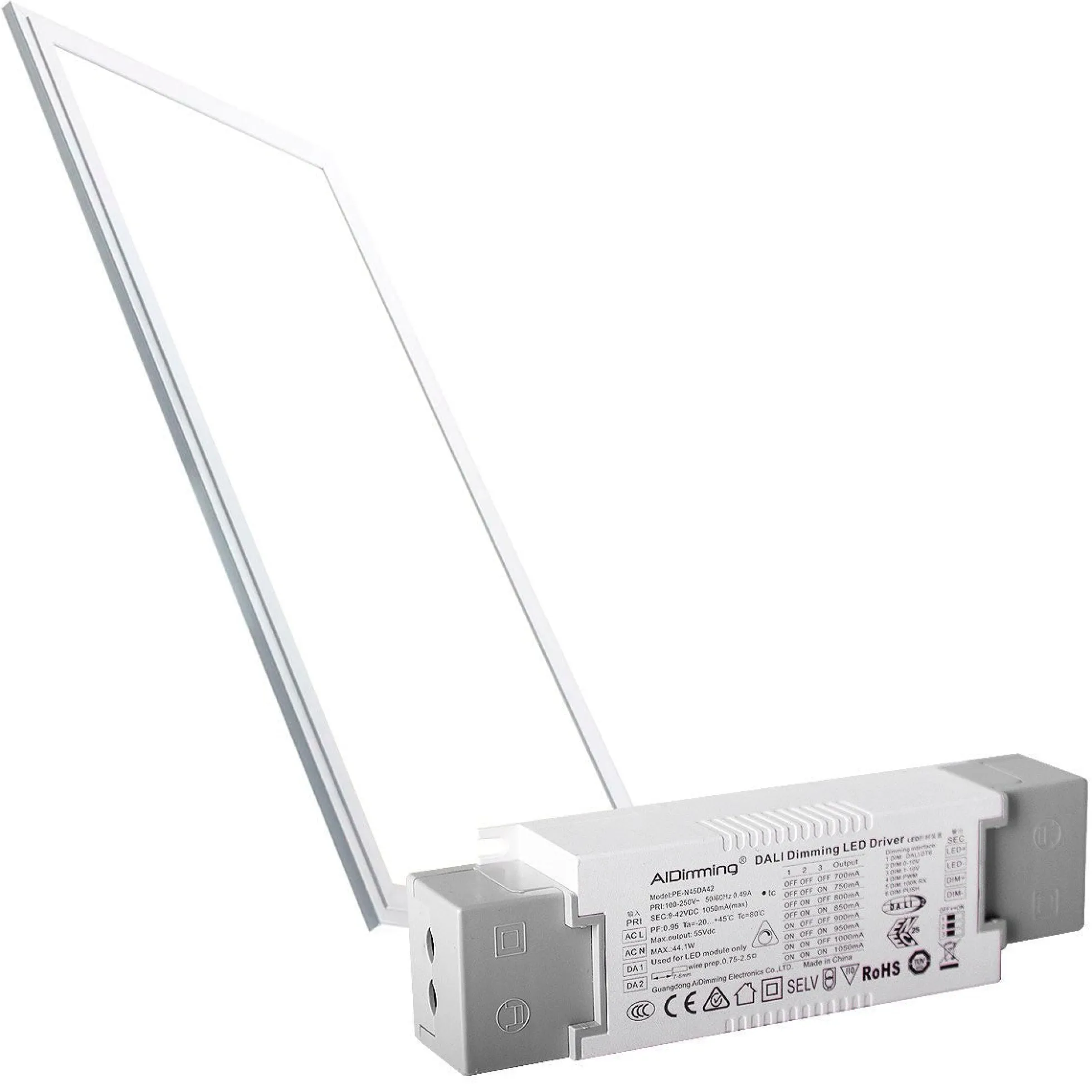 Panel LED empotrable 120X30cm - 0-10V regulable - 44W - UGR19 - IP40