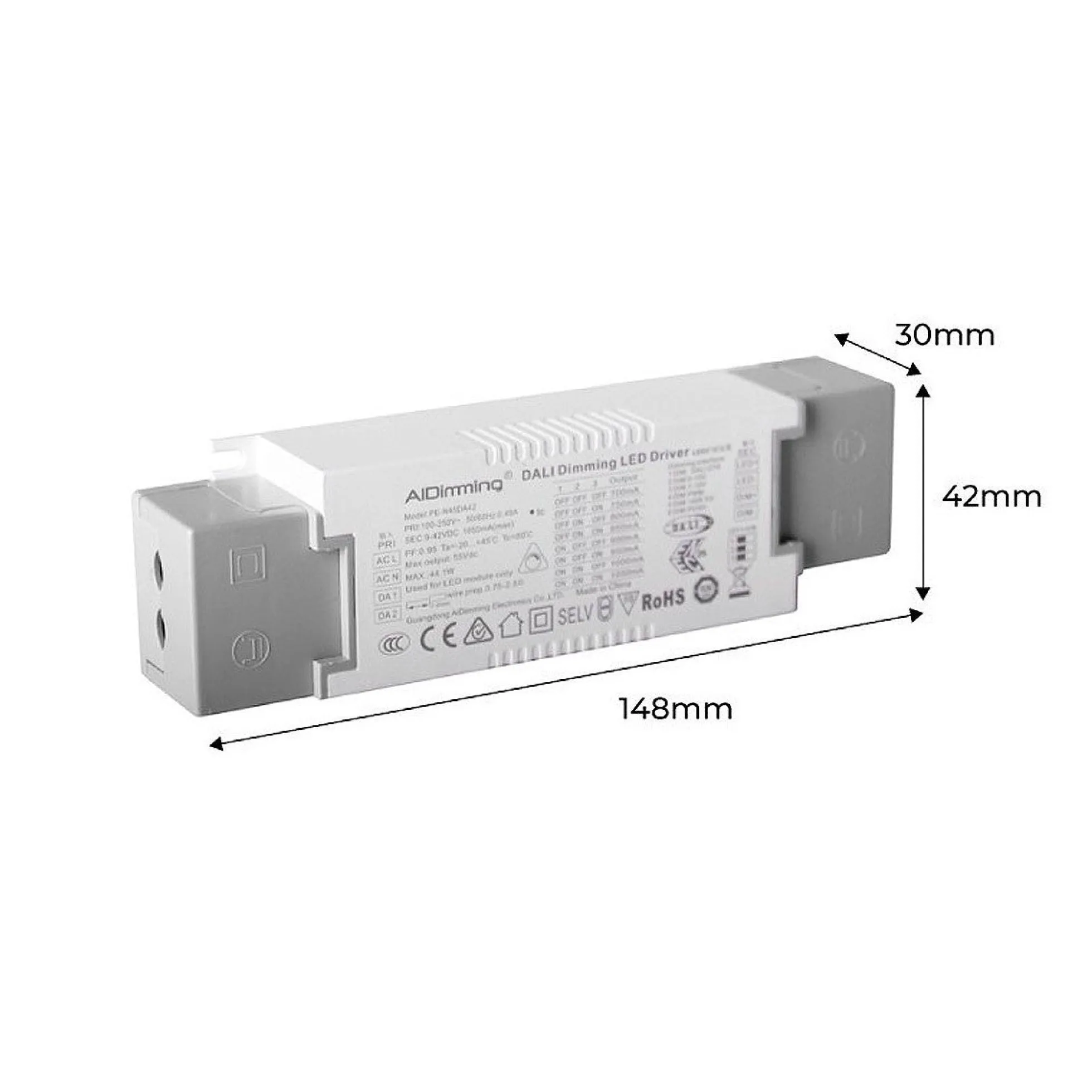 Panel LED empotrable 120X30cm - 0-10V regulable - 44W - UGR19 - IP40