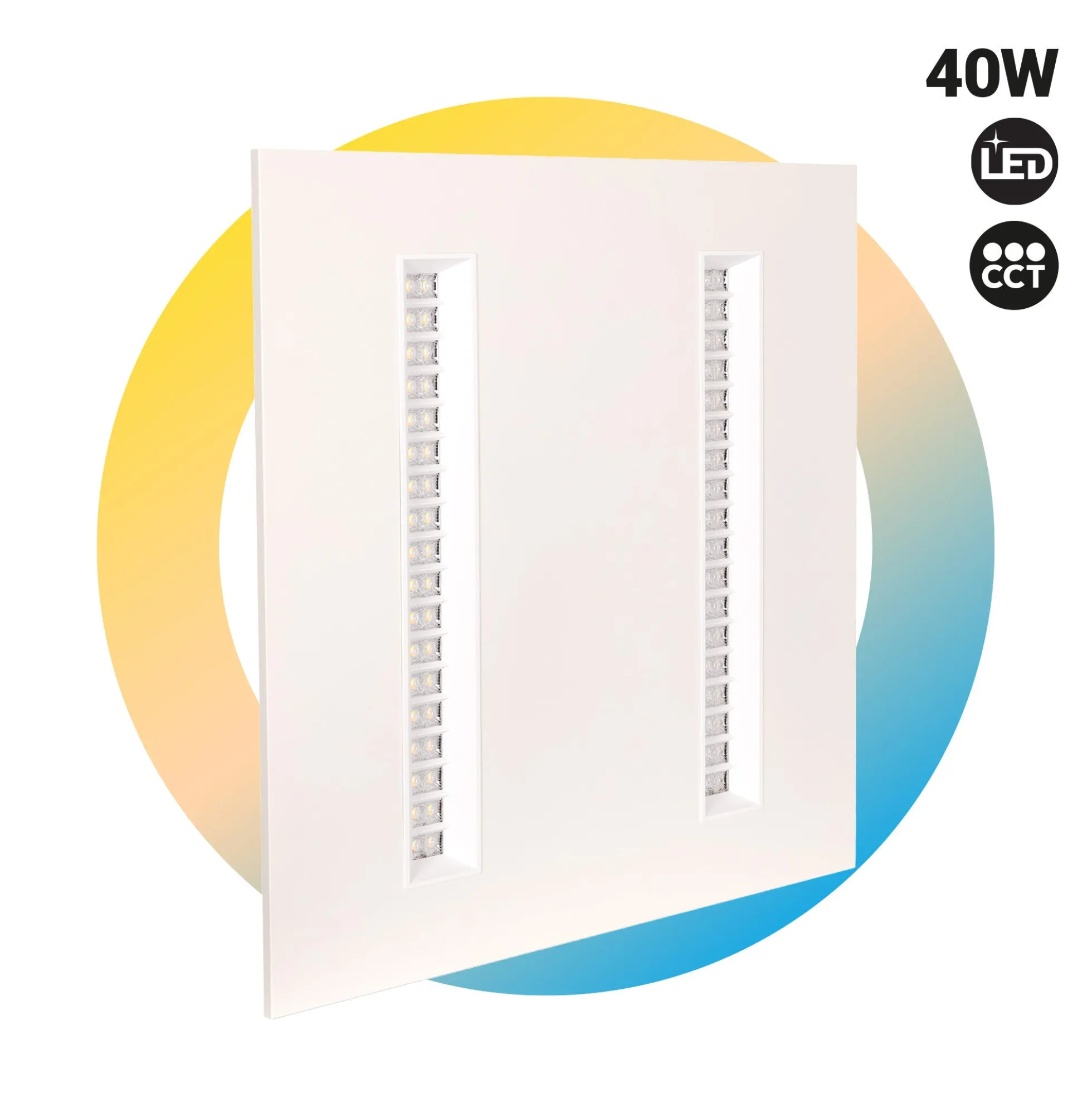 Panel LED empotrable 60x60cm - 40W - UGR18 - Driver PHILIPS - Chip OSRAM - IP40