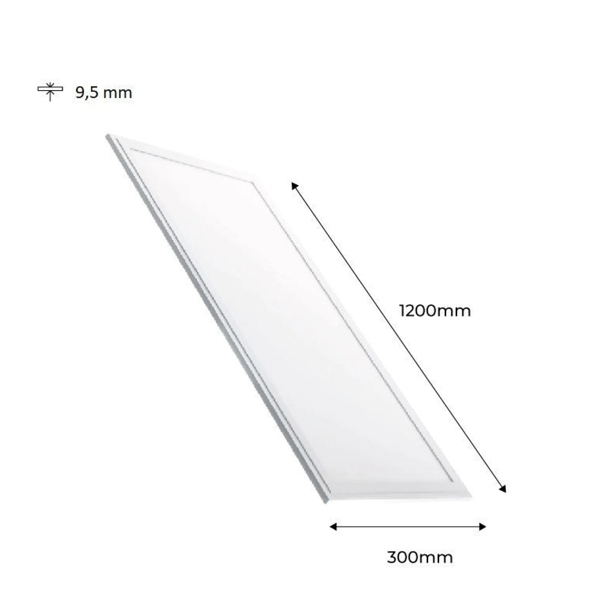 Panel LED slim de superficie 120X30 cm - Driver Philips - 44W - UGR19 - Con KIT de montaje