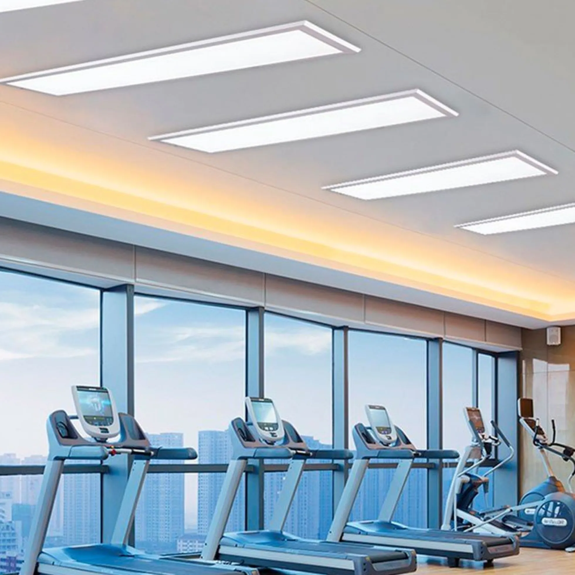 Panel LED slim de superficie 120X30 cm - Driver Philips - 44W - UGR19 - Con KIT de montaje