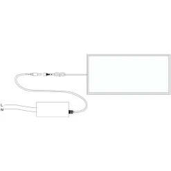 Panel LED slim empotrable 120X30 cm -  Driver Philips - 44W - UGR19 - Con KIT de montaje