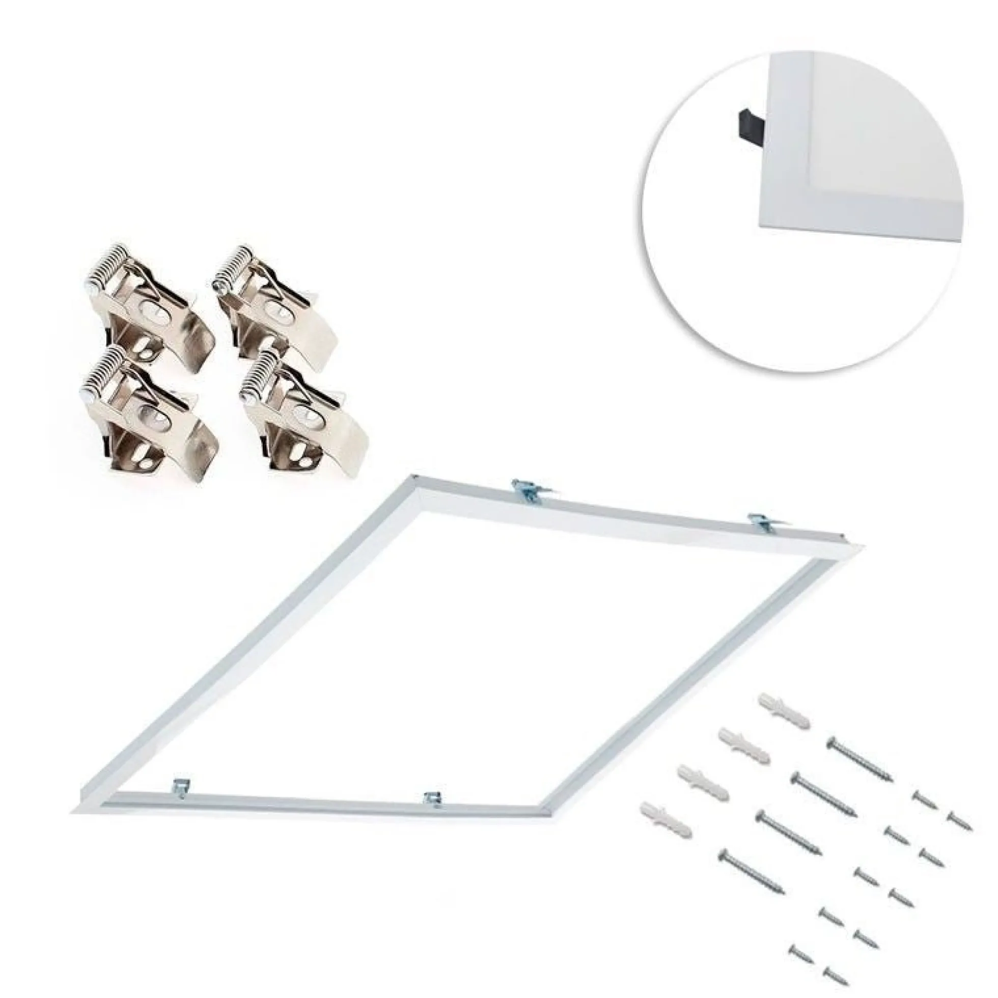 Panel LED slim empotrable 120X30 cm - Driver Philips - 44W - UGR19 - Con KIT de montaje