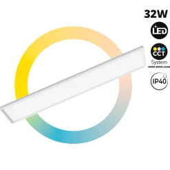 Panel LED Slim - 98x20 cm - CCT - 32W - IP40