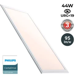 Panel LED slim 120X30 cm -  Driver Philips - 44W - UGR19 - IP40