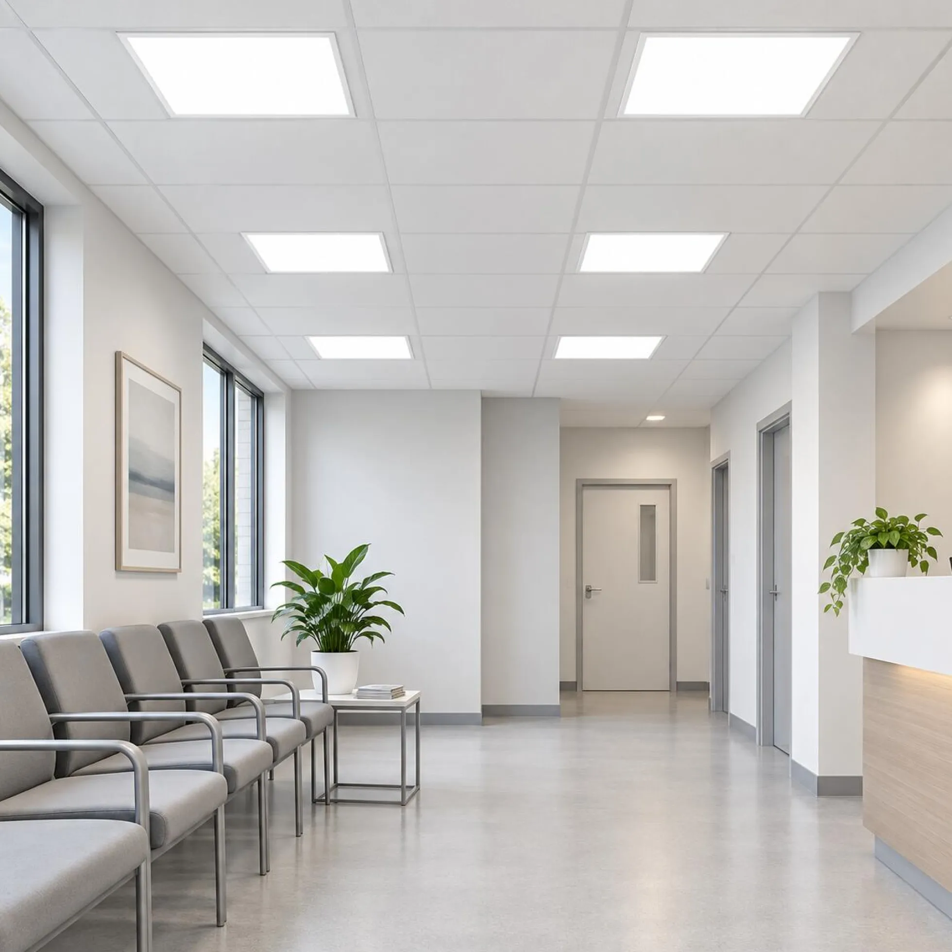 Panel LED slim 60x60cm - Driver PHILIPS - 44W - UGR18 - CRI 90 - IP40
