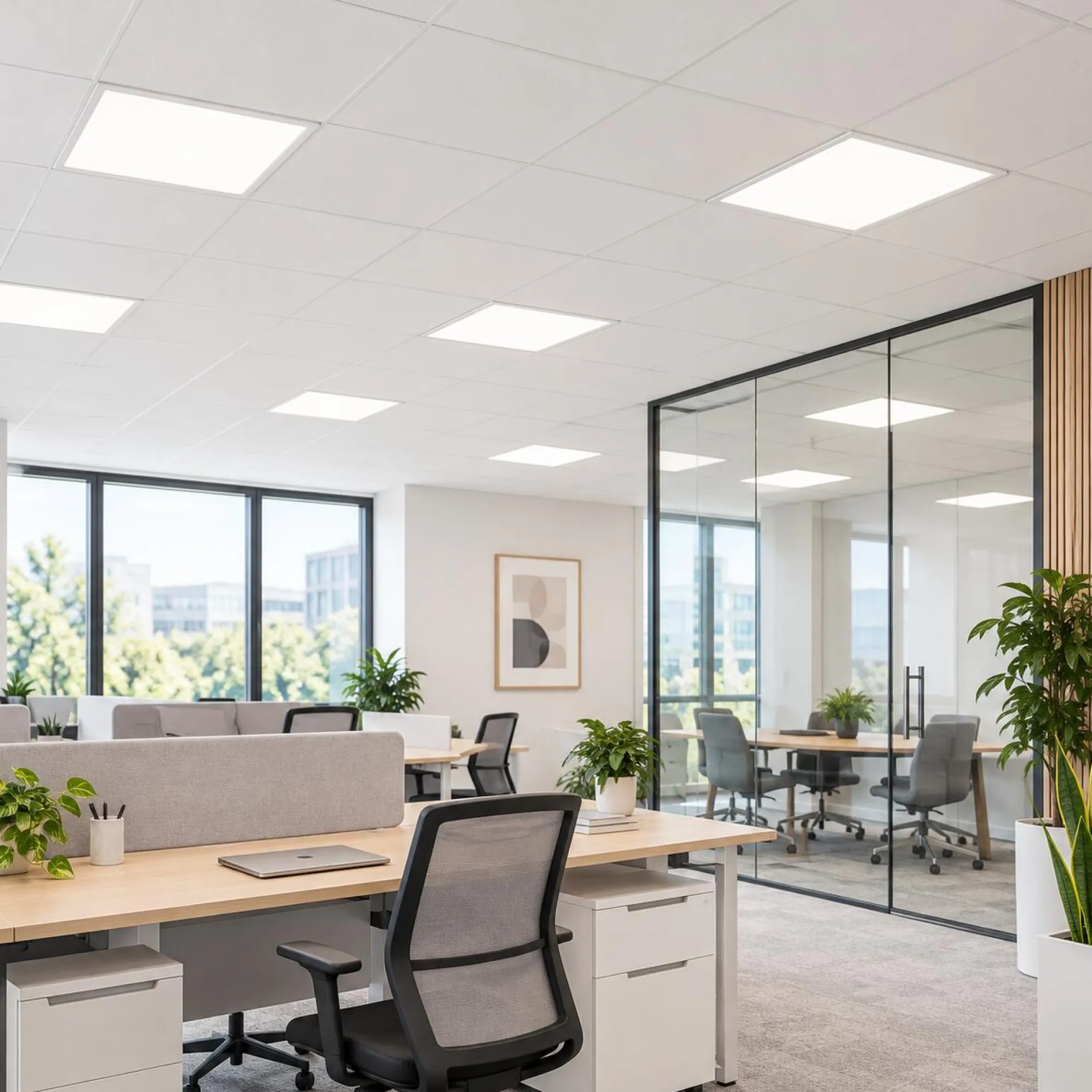 Panel LED slim 60x60cm - Driver PHILIPS - 44W - UGR18 - CRI 90 - IP40