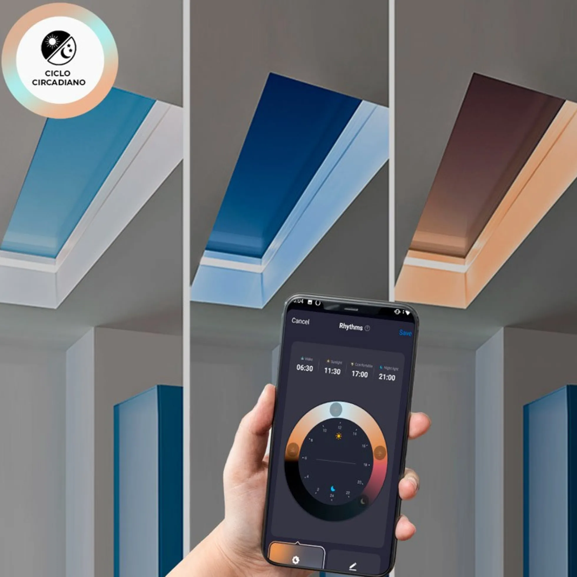 Panel LED "SMART Blue Skylight" - Efecto cielo - Daylight - 100W - 120x30cm