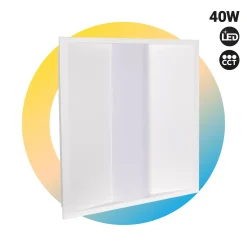 Panel LED Troffer empotrable 60x60cm - CCT - 40W - Chip OSRAM - Driver Philips - UGR18 - IP40