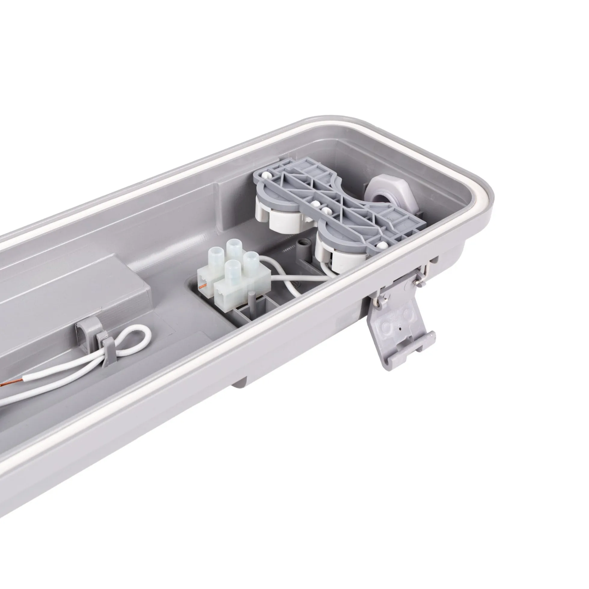 Pantalla estanca ECO CLIMATE - 2 tubos LED T8 - 150cm - Clips plásticos - IP65