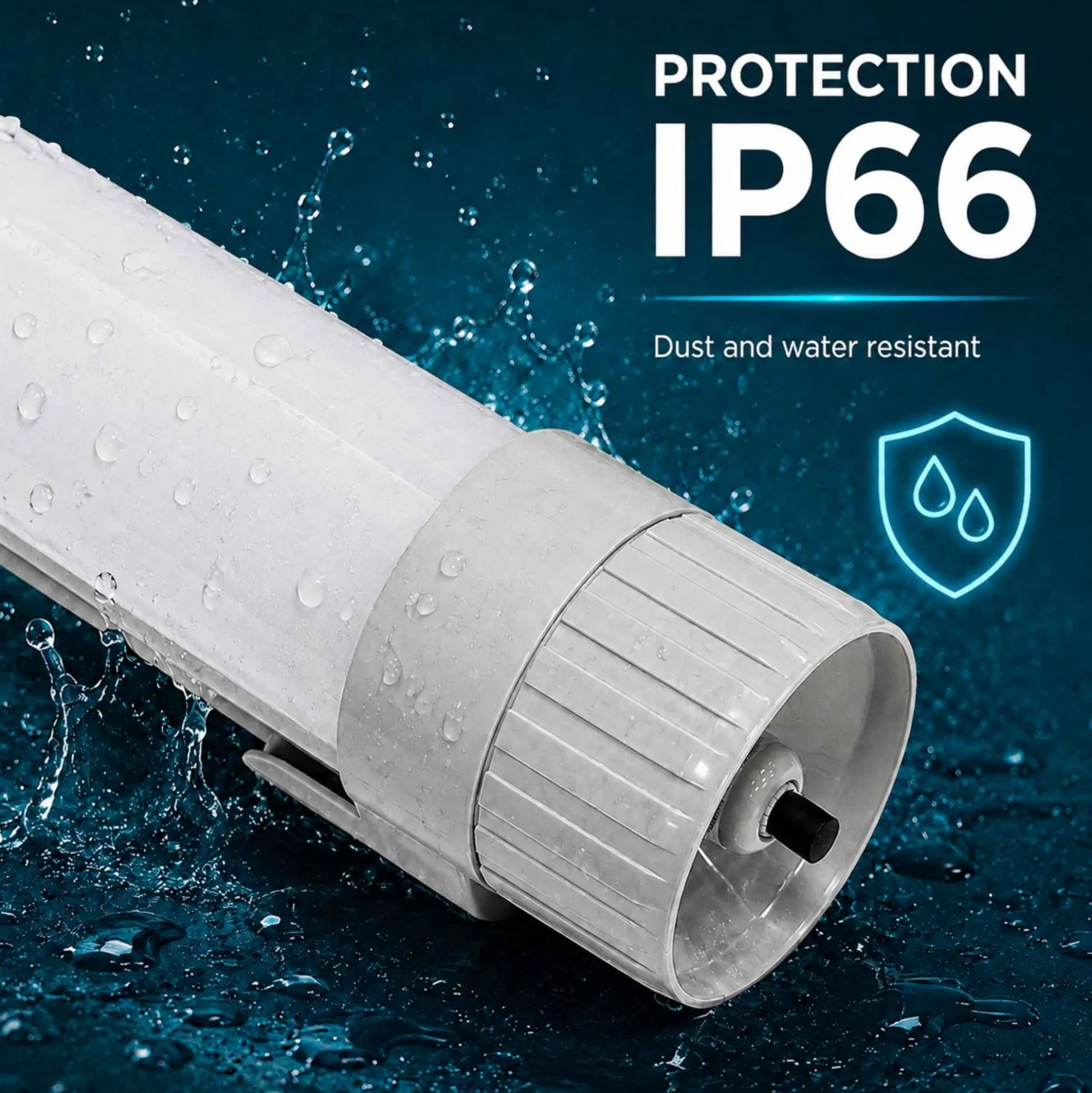 Pantalla estanca LED CLIMATE X - Potencia seleccionable 20W/40W - 4000K - 120cm - IP66 - 5200lm