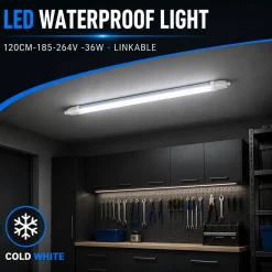 Pantalla estanca LED compacta - 36W - 110 lm/W - 120cm - ENLAZABLE - IP65