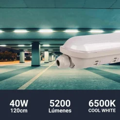 Pantalla estanca LED enlazable - 40W - 120cm - IP65