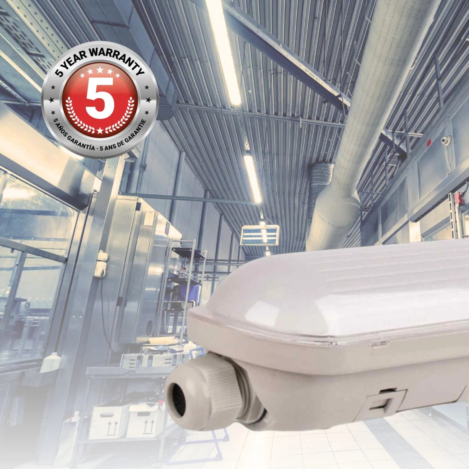 Pantalla estanca LED integrado enlazable 55W 150cm 7150Lm IP65
