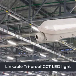 Pantalla estanca LED lineal enlazable Regulable DALI - CCT - 120cm - 40W - DALI - Driver LIFUD - IP65